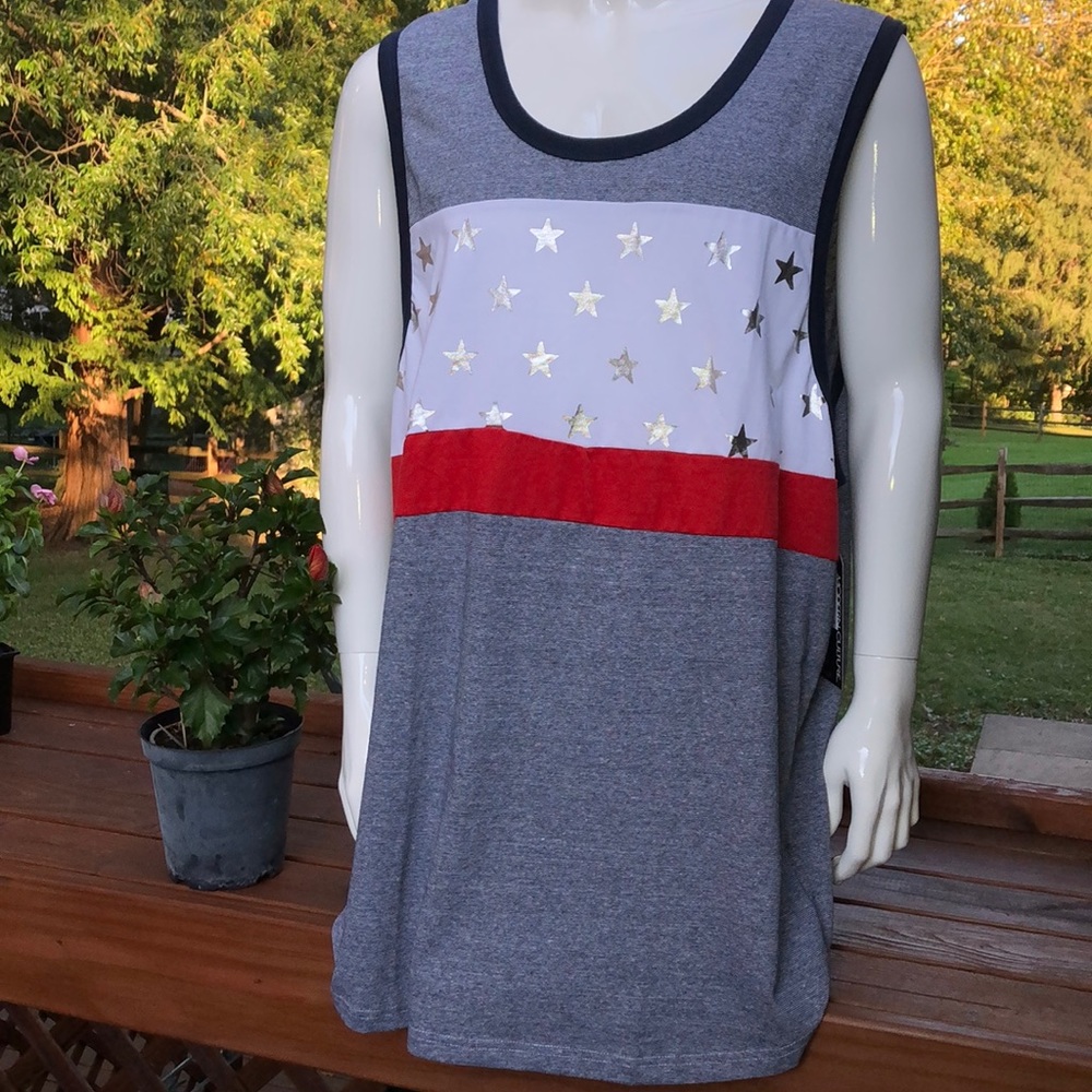 Modern Culture Tank Mens 4XL NWT Red White Blue XXXXL Patriotic